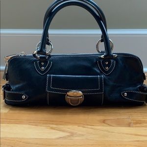 Marc Jacobs black leather handbag 15”x6”